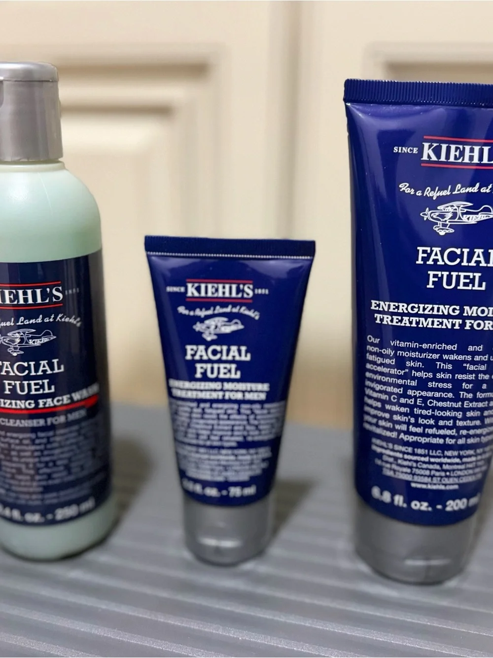 Kiehl's Facial Fuel Moisturizer Trio - Deep Blue Packaging
